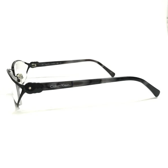 Calvin Klein Eyeglasses Frames 494 599 Black Gray Tortoise Half Rim 52-16-130